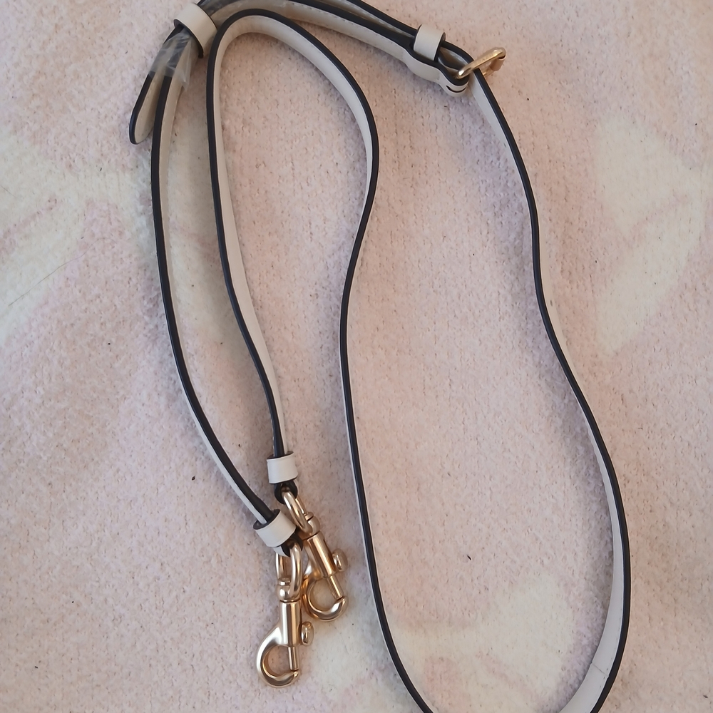 Coach White Strap with Gold Clasps